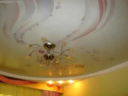 Satinată interioare de plafoane fotografie (satin) Satin tavane intinse fotografie interior