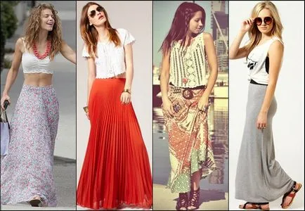 Din ceea ce sa poarte fusta maxi de vară a învăța cum să ridica pantofi și accesorii