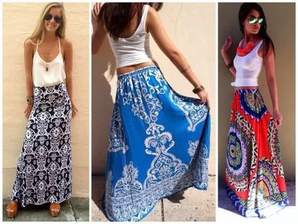Din ceea ce sa poarte fusta maxi de vară a învăța cum să ridica pantofi și accesorii