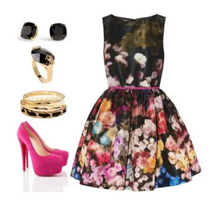 Din ceea ce sa poarte rochii cu imprimeu floral, rochii de moda