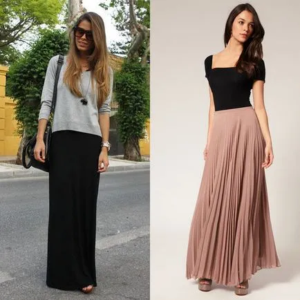 De ce să poarte o fustă lungă de toamnă-iarnă și de primăvară-vară 2017-2018, fotografiile funde elegante