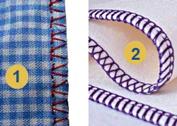 Masina de cusut cu overlock, cusatura overlock pe o mașină de cusut