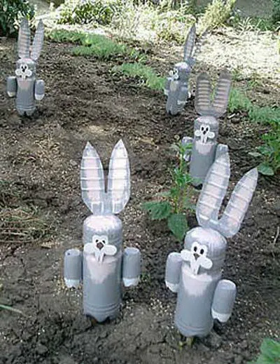 Cute iepure dintr-o sticlă de plastic