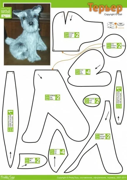 Câine din tesatura, modul de a face un caine dintr-un material cu mâinile (do) Câine din tesatura, modul de a face un caine dintr-un material cu mâinile