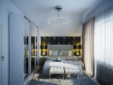 Designul modern al unui dormitor mic, 45 de fotografii