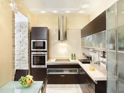 Design bucatarie stil modern fotografii interior, design-o zonă mică, decorare, proiecte, idei (foto) Design bucatarie stil modern fotografii de interior, o mică zonă de design, decorațiuni interioare, proiecte, idei