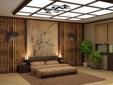 Dormitor în stil japonez de design interior (în PM al camerei mici) fotografie