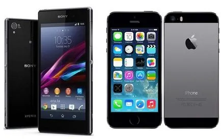 Compara Sony Xperia z1 vs 5s iPhone Apple - un mic test de revizuire (comparație) Compara Sony Xperia z1 vs 5s apple iphone - un comentariu mic test