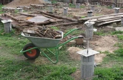 Fundația Pier pentru o baie cu mâinile cum să facă dispozitivul, instrucțiuni video, fotografii