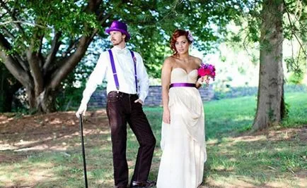 Nunta în fotografii color mov, idei de design (foto) Nunta în violet fotografii color, idei de design