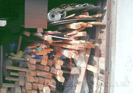 Construirea unui șopron de lemn de la dacha lui - steps fotografie