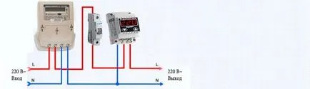 Schema electrica, relee de tensiune și contactoare cu ouzo
