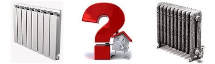 Radiator disiparea căldurii - compararea și calcul