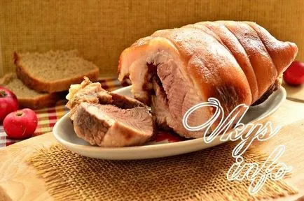Carne de porc ciolan la cuptor in folie reteta cu o fotografie