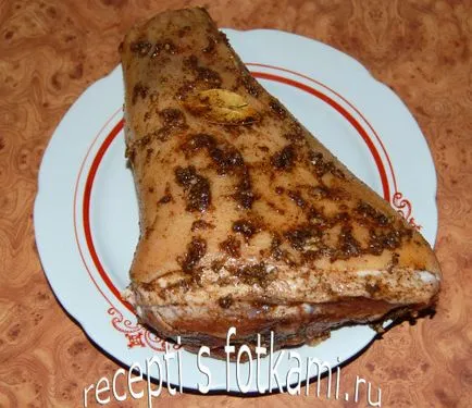 Carne de porc ciolan copt în cuptor în folie - pas cu pas reteta fotografii