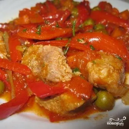 Carne de porc cu boia - un pas cu pas reteta cu fotografii de pe