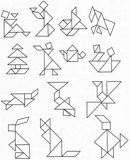 Tangram cu mâinile lor