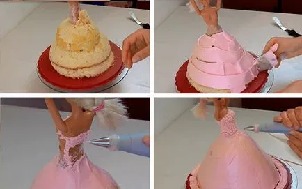 Tort „papusa“ masticului sau loțiuni, Barbie, Winx, hi monstru, zână (păpușă) Tort „papusa“ masticului sau crema Barbie, Winx, Monster High, zână