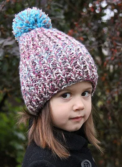 Învață să pălărie fantezie tricot cu pompom
