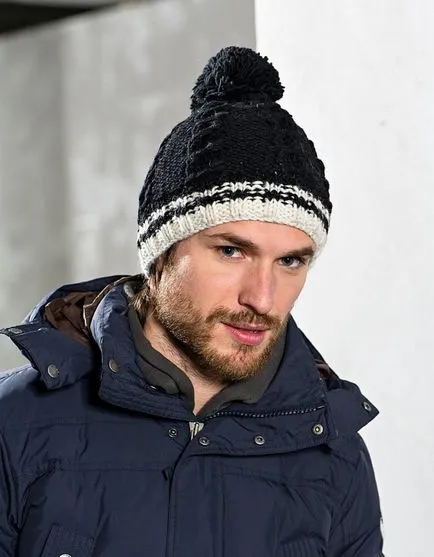 Învață să pălărie fantezie tricot cu pompom
