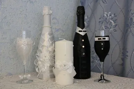 Decorarea ochelari pentru o nunta cu mâinile pas cu pas aspect, fotografii și master-class