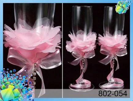 Decorarea ochelari pentru o nunta cu mâinile pas cu pas aspect, fotografii și master-class
