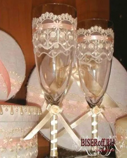 Decorarea ochelari pentru o nunta cu mâinile pas cu pas aspect, fotografii și master-class