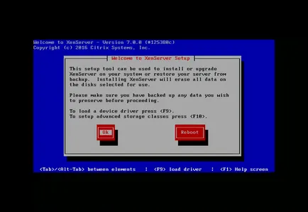 Instalarea XenServer 7, losst