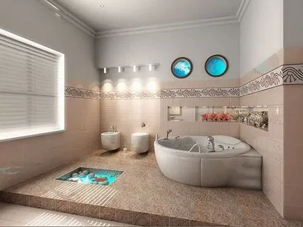 Baie într-un stil modern - fotografii de design interior, baie de design, interior (baie de design într-o fotografie stil modern) Baie într-un stil modern - fotografii de design interior, baie de design, interior,