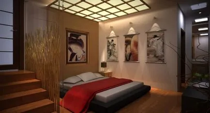 dormitor japonez - idei fotografie modul de a decora un design oriental