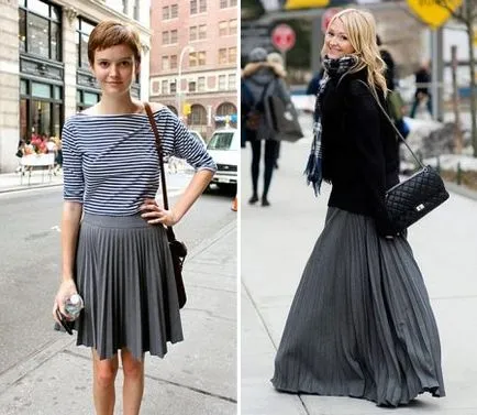 fusta plisata (plisată) (97 fotografii) 2017 lung, moda, midi, imagini alb, negru (2017) fusta plisata (plisse) (97 fotografii) 2017, moda, midi, imagini lungi alb, negru