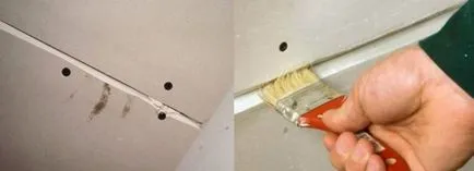 Muchiere gips-carton cu mâinile lor (video) tehnologie de bandă mix