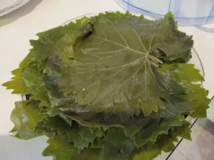 Recoltarea Dolma frunze de struguri pentru iarna