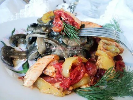 Carne prăjită, roșii și ardei (reteta carne la grătar cu roșii și ardei) carne prăjită cu roșii și ardei