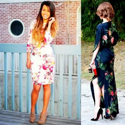 veșmintelor feminine florale 2017 pentru femei reale de moda (rochie) rochie florale Feminine 2017 pentru fashioniste adevărate