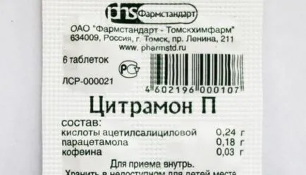 pastile care Tsitramon