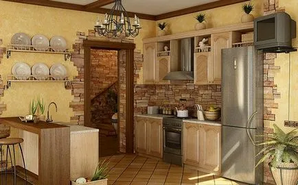 Design de bucătărie cu piatră