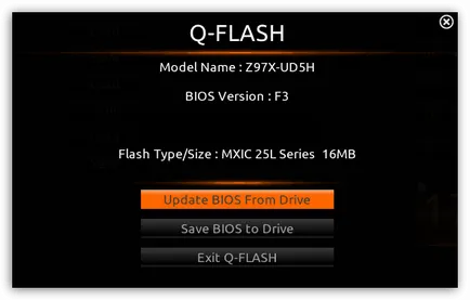 Cum să clipească bios pe gigabyte