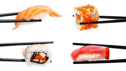 Cum să mănânce sushi cu betisoarele