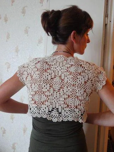 Cum să Knit schema de croșetat Bolero Cum să Knit schema de croșetat Bolero