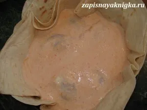 Pui într-o pita cu pui