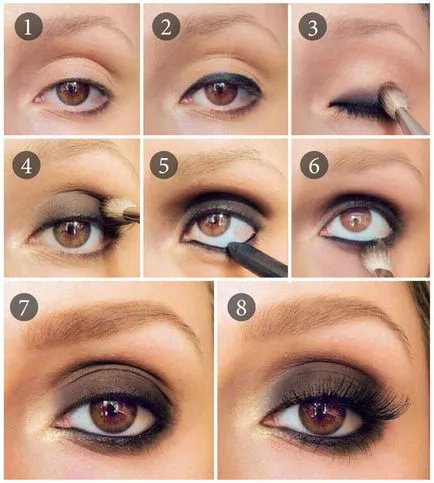 Frumos machiaj cu ochi caprui Frumos machiaj cu ochi caprui