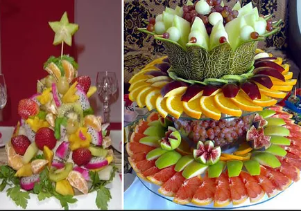 Cât de frumos tăiate de fructe pe masa Cât de frumos tăiate de fructe pe masa