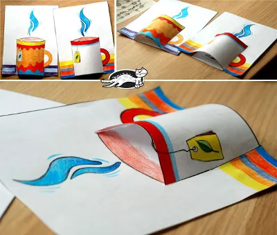 Fa-o carte poștală cu mâinile pentru mama