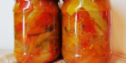 Salata cu ardei roșii și castraveți
