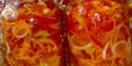 Salata cu ardei roșii și castraveți