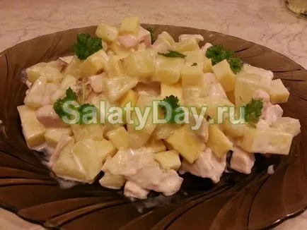 Salata cu carne de pui și ananas, rețete