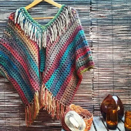schema de croșetat ajurata Poncho pentru tricotat (de tricotat) schema de Poncho croșetat ajurat pentru tricotat