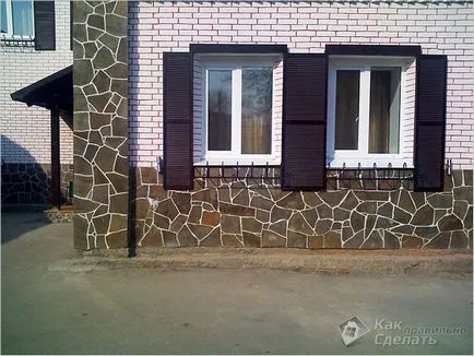 Fațada oblitsevat a casei - alegerea materialului cu care se confruntă fotografie