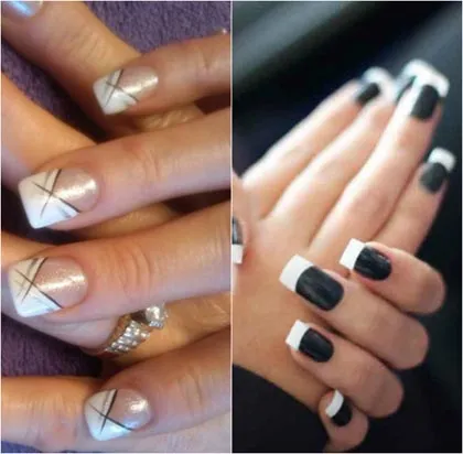 unghii alb-negru 50 de idei de moda